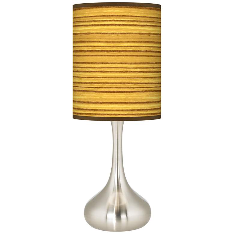 Image 2 Color Plus Droplet 23 1/2" Faux Tawny Zebrawood Droplet Table Lamp