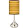 Color Plus Droplet 23 1/2" Faux Tawny Zebrawood Droplet Table Lamp