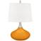 Color Plus Felix 24" Carnival Orange Table Lamp with USB Dimmer
