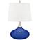 Color Plus Felix 24" Dazzling Blue Modern Glass Table Lamp
