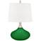 Color Plus Felix 24" Envy Green Modern Table Lamp with USB Dimmer