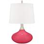 Color Plus Felix 24" Eros Pink Modern Table Lamp with USB Dimmer