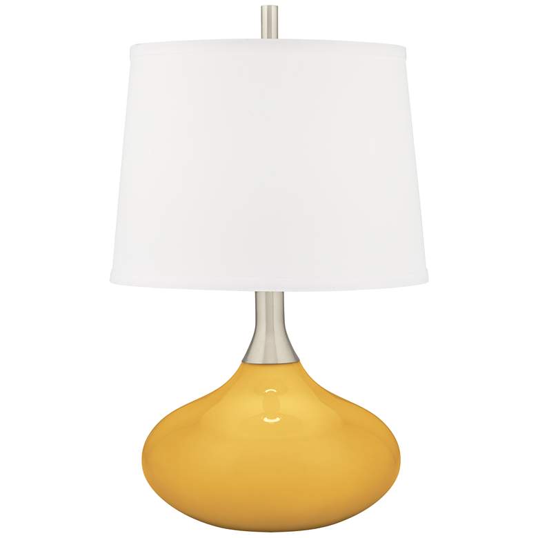 Image 2 Color Plus Felix 24" Goldenrod Yellow Table Lamp with USB Dimmer