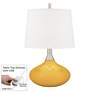 Color Plus Felix 24" Goldenrod Yellow Table Lamp with USB Dimmer