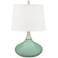Color Plus Felix 24" Grayed Jade Green Modern Table Lamp