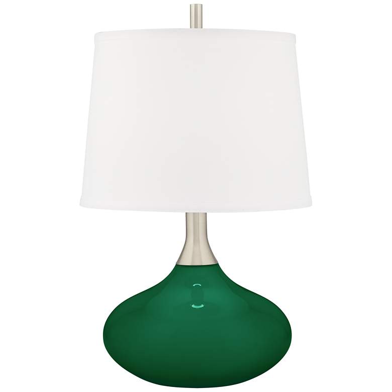 Image 1 Color Plus Felix 24 inch Greens Modern Table Lamp