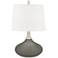 Color Plus Felix 24" Guantlet Gray Modern Table Lamp with USB Dimmer