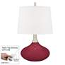 Color Plus Felix 24" High Antique Red Modern Lamp with USB Dimmer