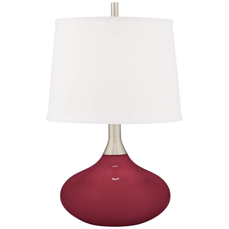 Image 1 Color Plus Felix 24 inch High Antique Red Modern Table Lamp