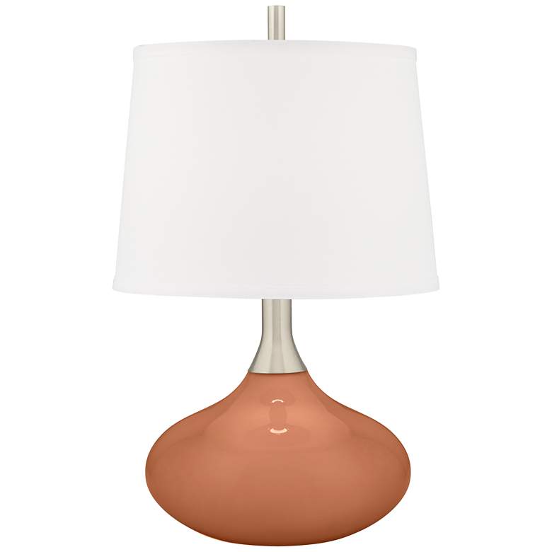 Image 1 Color Plus Felix 24 inch High Baked Clay Modern Table Lamp