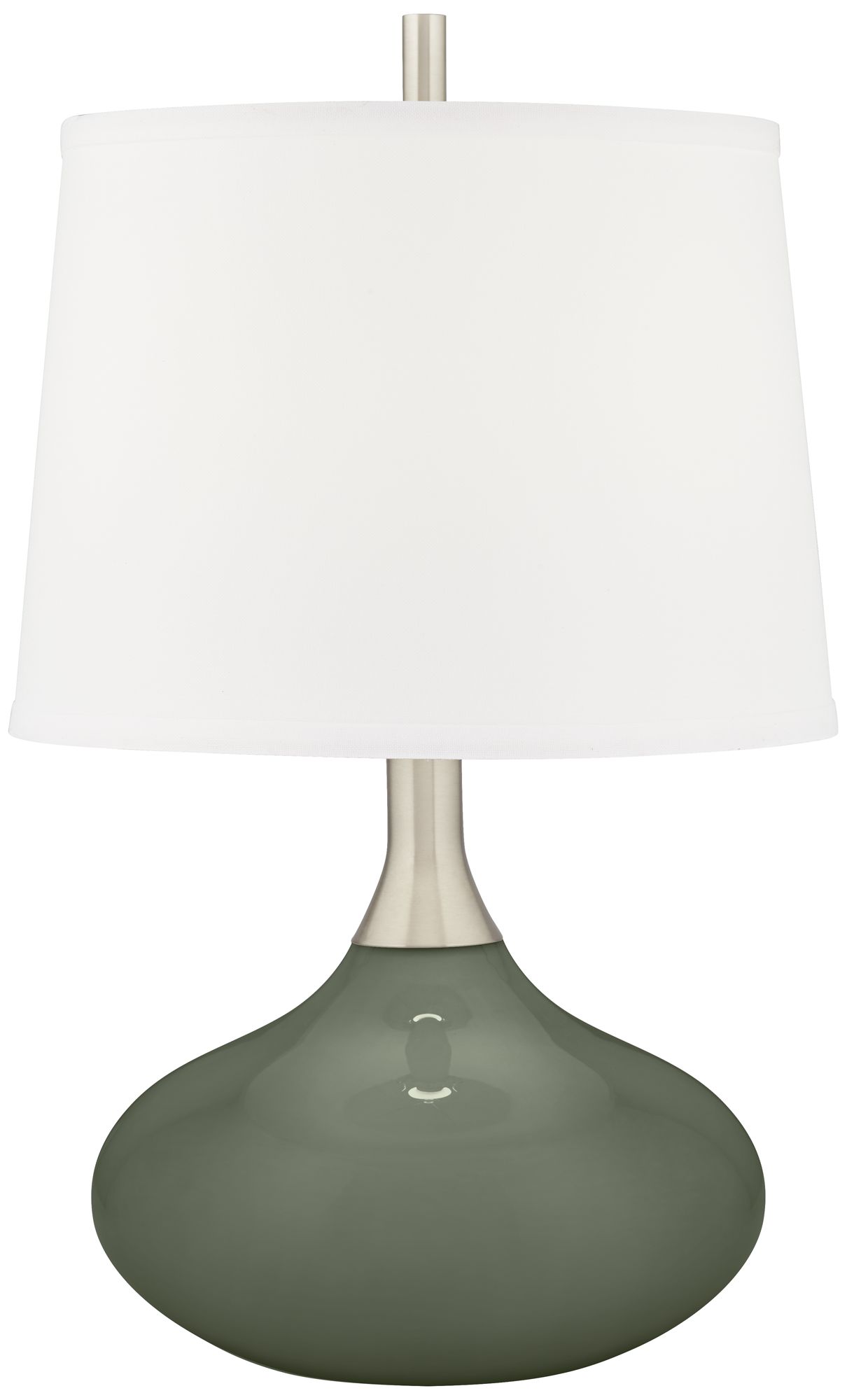 Image Color Plus Felix 24" High Deep Lichen Green Modern Table Lamp