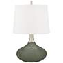 Color Plus Felix 24" High Deep Lichen Green Modern Table Lamp