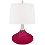 Color Plus Felix 24" High French Burgundy Red Modern Table Lamp