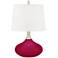 Color Plus Felix 24" High French Burgundy Red Modern Table Lamp
