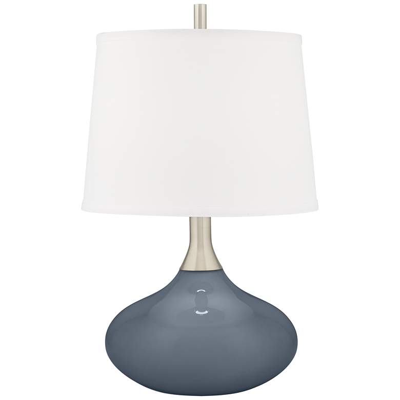 Image 1 Color Plus Felix 24 inch High Granite Peak Gray Modern Table Lamp