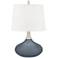 Color Plus Felix 24" High Granite Peak Gray Modern Table Lamp