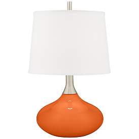Image1 of Color Plus Felix 24" High Invigorate Orange Modern Table Lamp