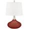 Color Plus Felix 24" High Madeira Red Modern Glass Table Lamp