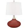 Color Plus Felix 24" High Madeira Red Modern Glass Table Lamp
