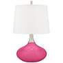 Color Plus Felix 24" High Modern Glass Blossom Pink Table Lamp