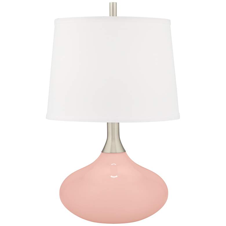 Image 1 Color Plus Felix 24 inch High Modern Rose Pink Table Lamp