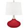 Color Plus Felix 24" High Ribbon Red Modern Table Lamp