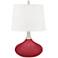 Color Plus Felix 24" High Samba Red Modern Glass Table Lamp
