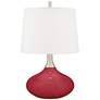 Color Plus Felix 24" High Samba Red Modern Glass Table Lamp