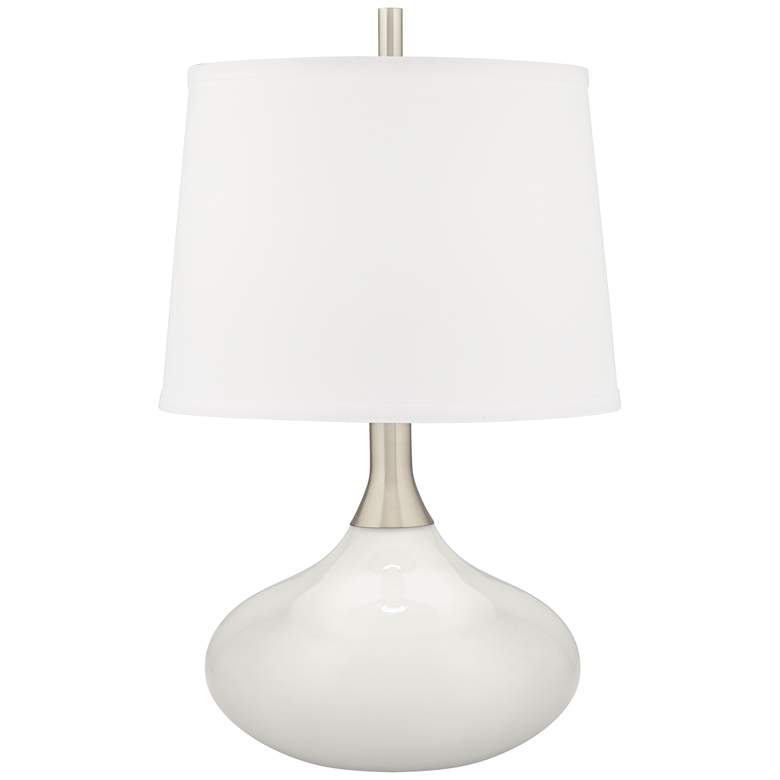 Image 1 Color Plus Felix 24 inch High Winter White Modern Table Lamp