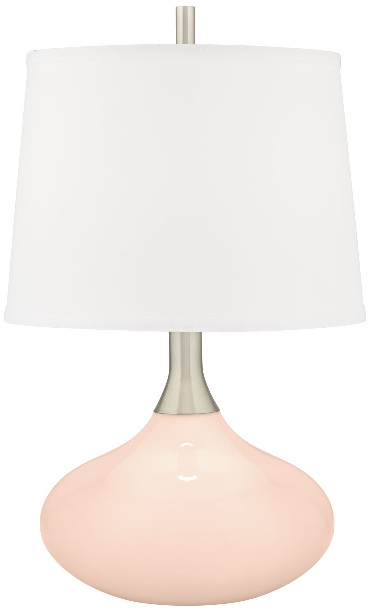 Image Color Plus Felix 24" Linen Pink Modern Table Lamp