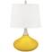 Color Plus Felix 24" Modern Citrus Yellow Table Lamp