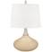 Color Plus Felix 24" Modern Colonial Tan Table Lamp with USB Dimmer