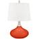 Color Plus Felix 24" Modern Daredevil Orange Table Lamp