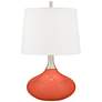 Color Plus Felix 24" Modern Daring Orange Table Lamp