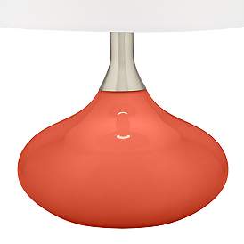 Image3 of Color Plus Felix 24" Modern Daring Orange Table Lamp more views