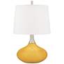 Color Plus Felix 24" Modern Goldenrod Yellow Table Lamp