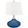 Color Plus Felix 24" Modern Regatta Blue Table Lamp