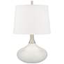 Color Plus Felix 24" Modern Winter White Table Lamp with Dimmer