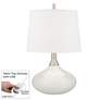Color Plus Felix 24" Modern Winter White Table Lamp with Dimmer