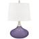 Color Plus Felix 24" Purple Haze Modern Table Lamp with USB Dimmer