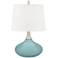 Color Plus Felix 24" Raindrop Blue Modern Table Lamp
