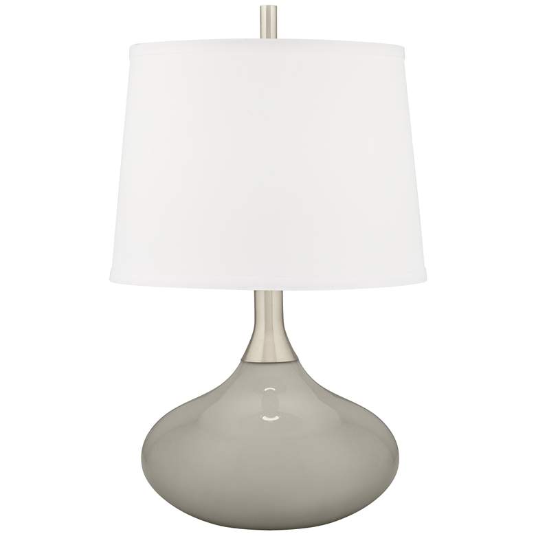 Image 2 Color Plus Felix 24" Requisite Gray Modern Table Lamp with USB Dimmer