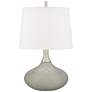 Color Plus Felix 24" Requisite Gray Modern Table Lamp with USB Dimmer