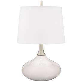 Image2 of Color Plus Felix 24" Smart White Modern Table Lamp with USB Dimmer