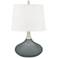 Color Plus Felix 24" Software Gray Modern Glass Table Lamp