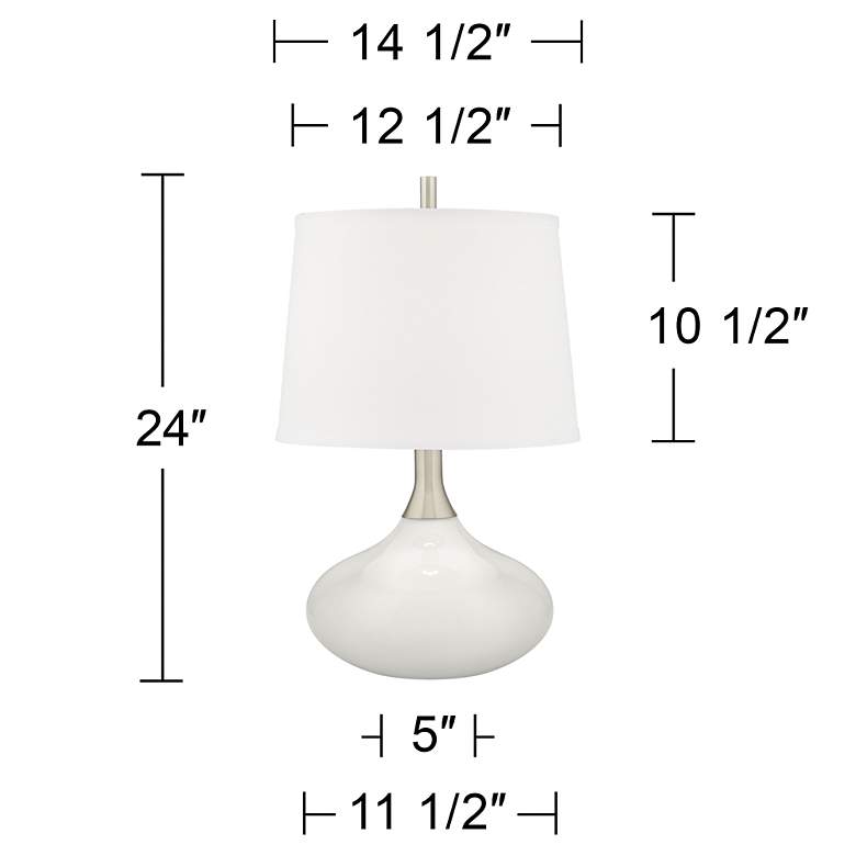 Image 3 Color Plus Felix 24 inch Steamed Milk White Modern Table Lamp more views
