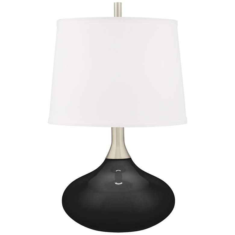 Image 2 Color Plus Felix 24" Tricorn Black Modern Table Lamp with USB Dimmer