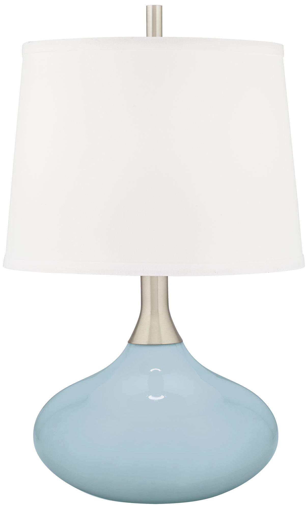 Image Color Plus Felix 24" Vast Sky Blue Modern Glass Table Lamp