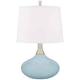 Image2 of Color Plus Felix 24" Vast Sky Blue Modern Table Lamp with USB Dimmer