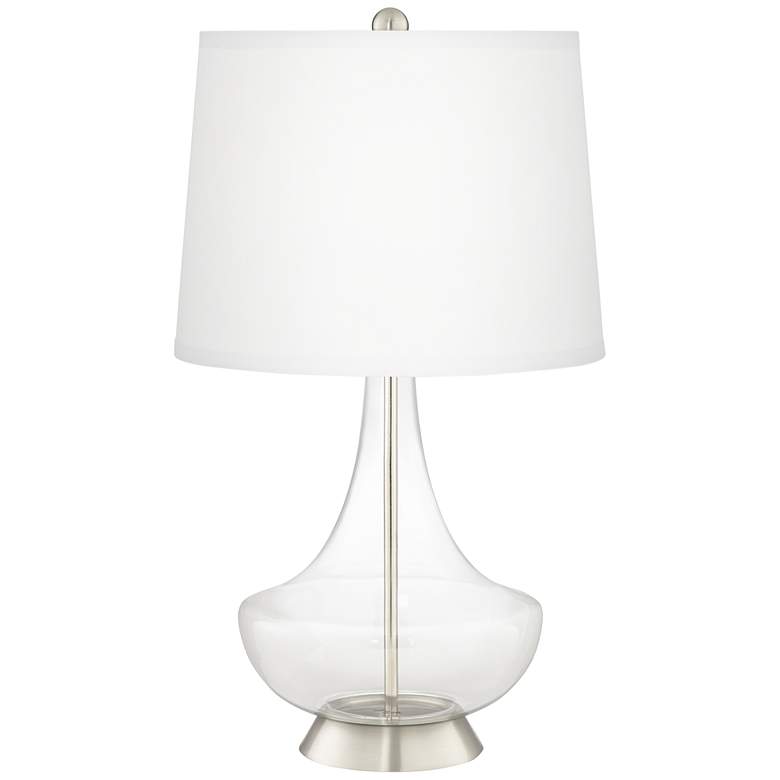 Image 1 Color Plus Gillan 28" Clear Glass Fillable Table Lamp